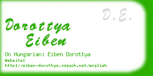 dorottya eiben business card